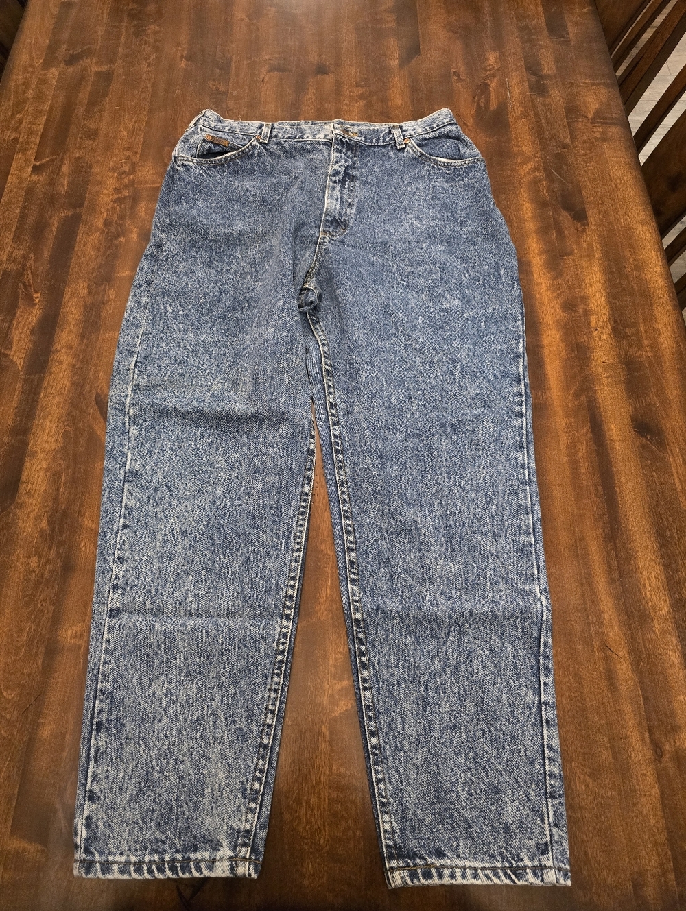 1980 Vintage Lee Riders Womens Acid Wash Denim Jeans Made In USA Size 18